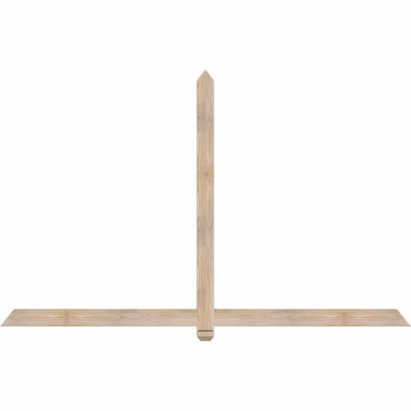 Ekena Millwork Eugene Smooth Timber Gable Bracket, Douglas Fir, 84"W x 53"H x 1 1/2"D x 3 1/2"F, 15/12 Pitch GBW084X53X0204EUG00SDF